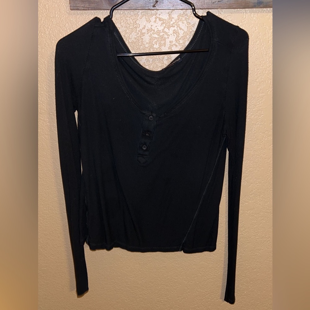 Black ribbed brandy Melville long sleeve